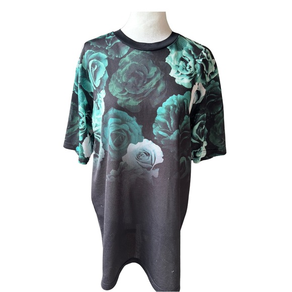 H&M Divided Floral Print Mesh Shirt Jersey Men's Medium - Picture 1 of 4